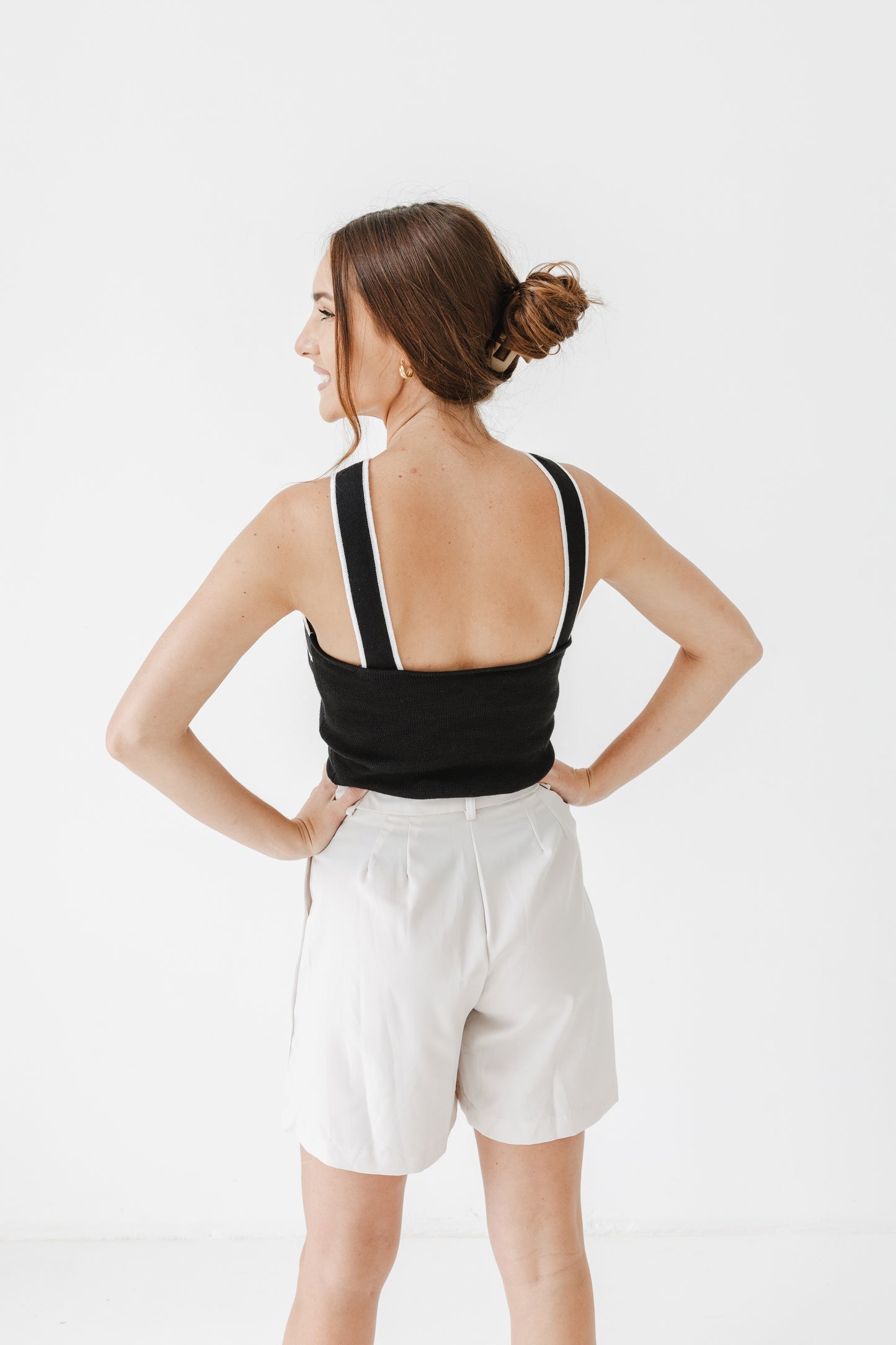 Elegant Twist Top (Black)