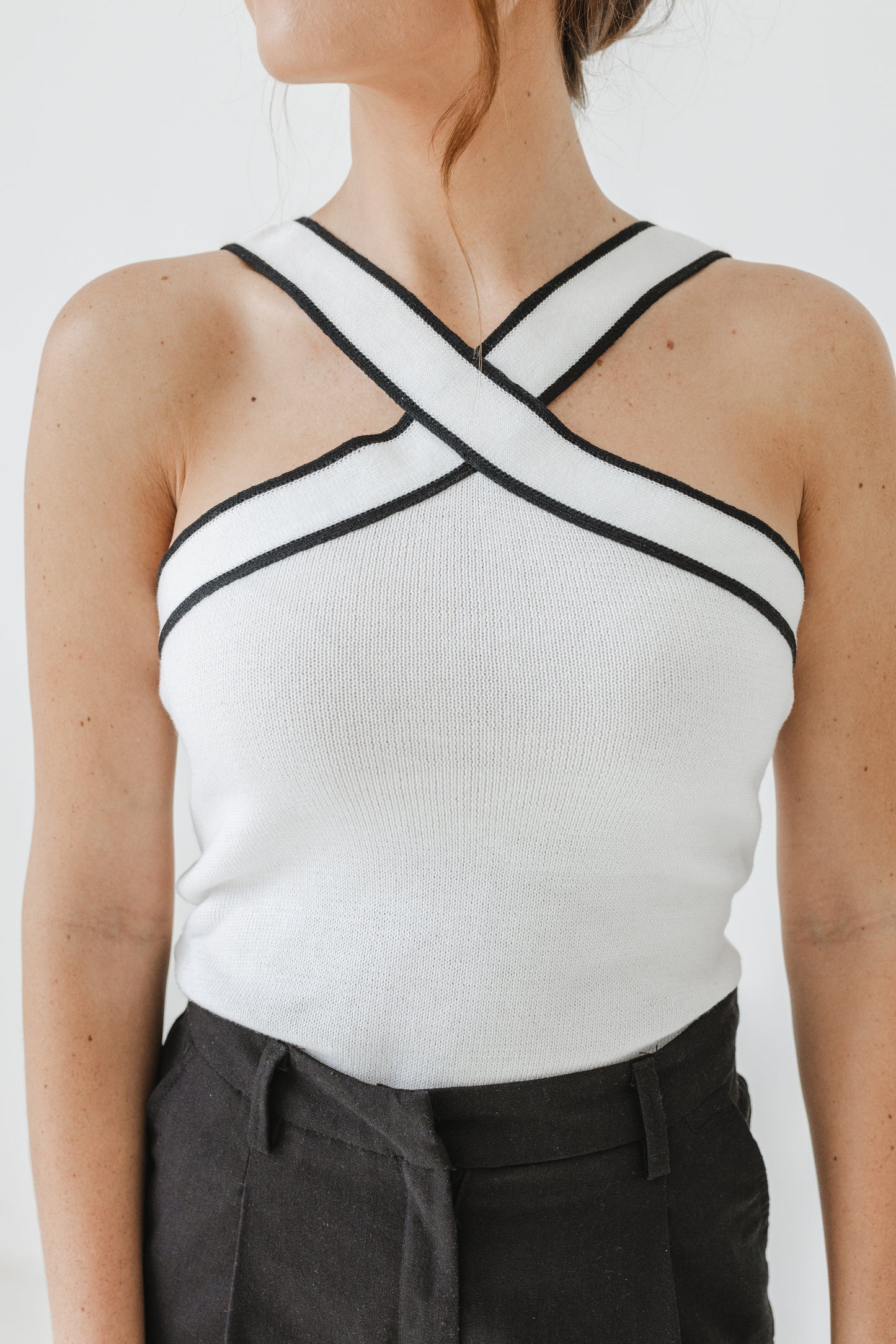 Elegant Twist Top (White)