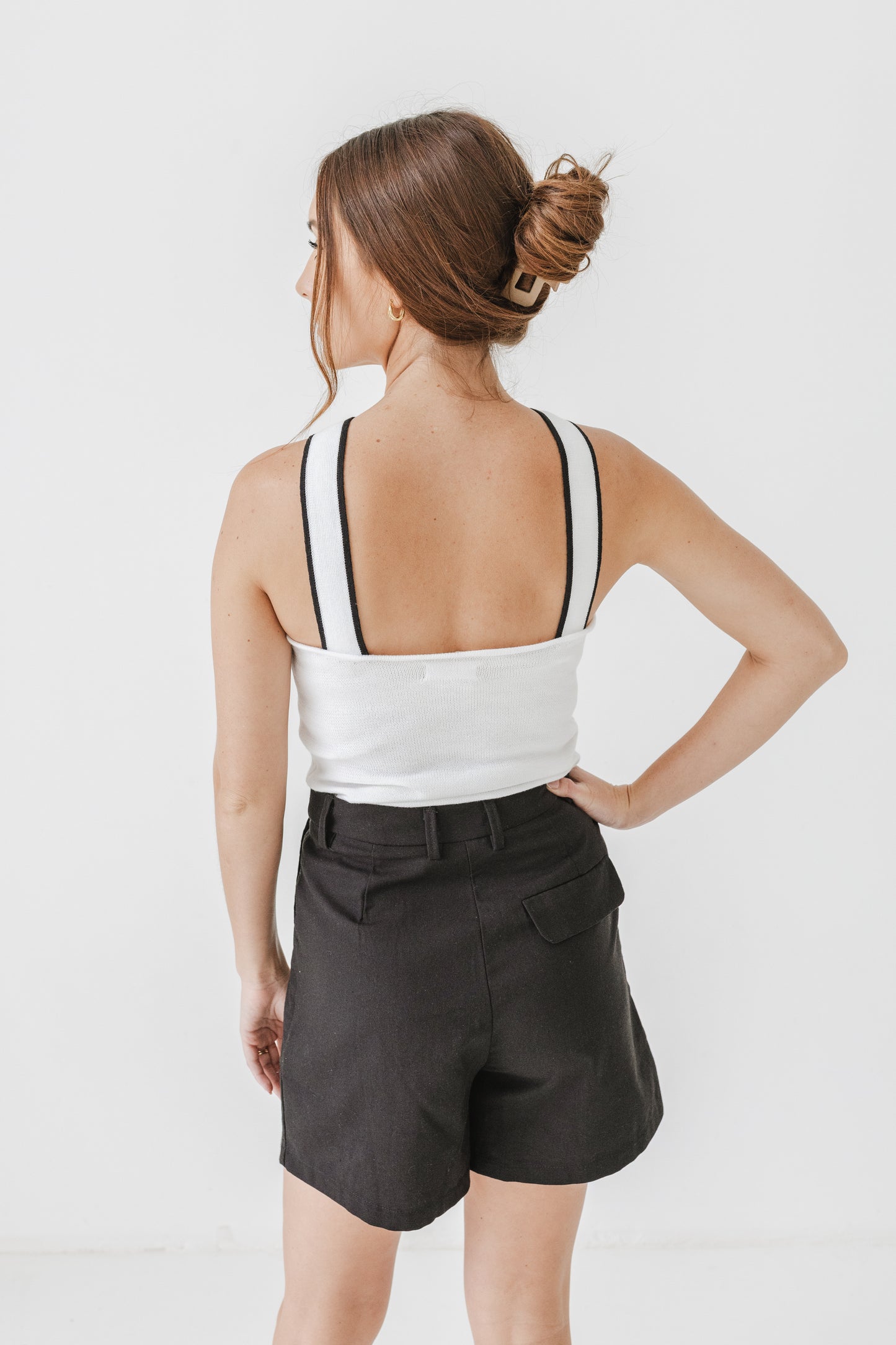 Elegant Twist Top (White)